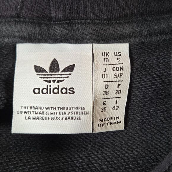 Adidas Originals Womens Adicolor Classics Cropped Hoodie Size S ED7554 Loose Fit - Picture 5 of 10